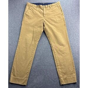 Scotch & Soda Pants Mens Size 32 x 27.5 Brown Chino Mott Flat Front Slim Tapered